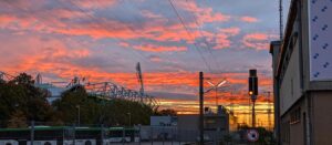 Header-Bild, eigenes Foto, Sonnenaufgang Wien Hütteldof